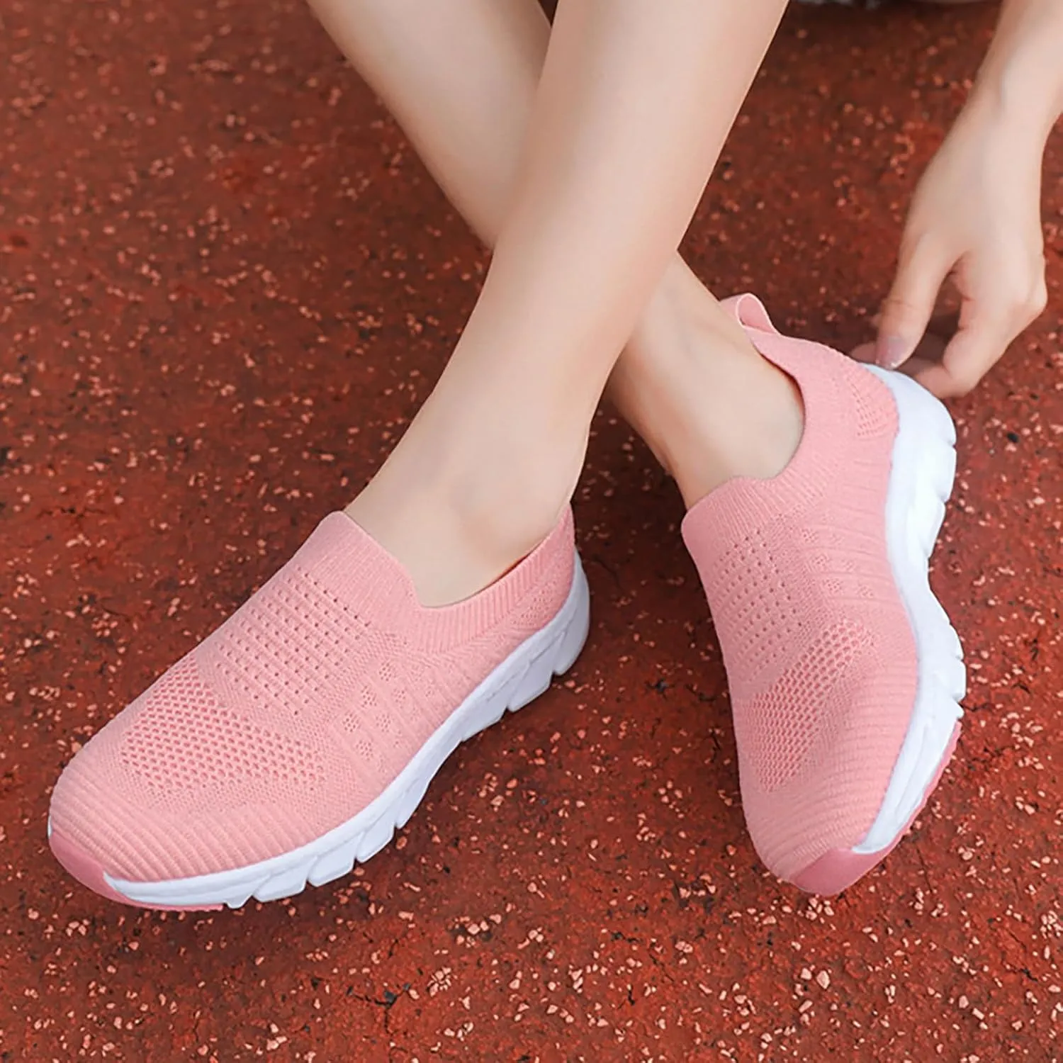 Womens Slip On Walking Shoes Non Slip Running Shoes Womens Running Shoes Arch Support Black Casual Shoes Men Shoes Sneakers Brown Tennis Shoe Trainers Shoe