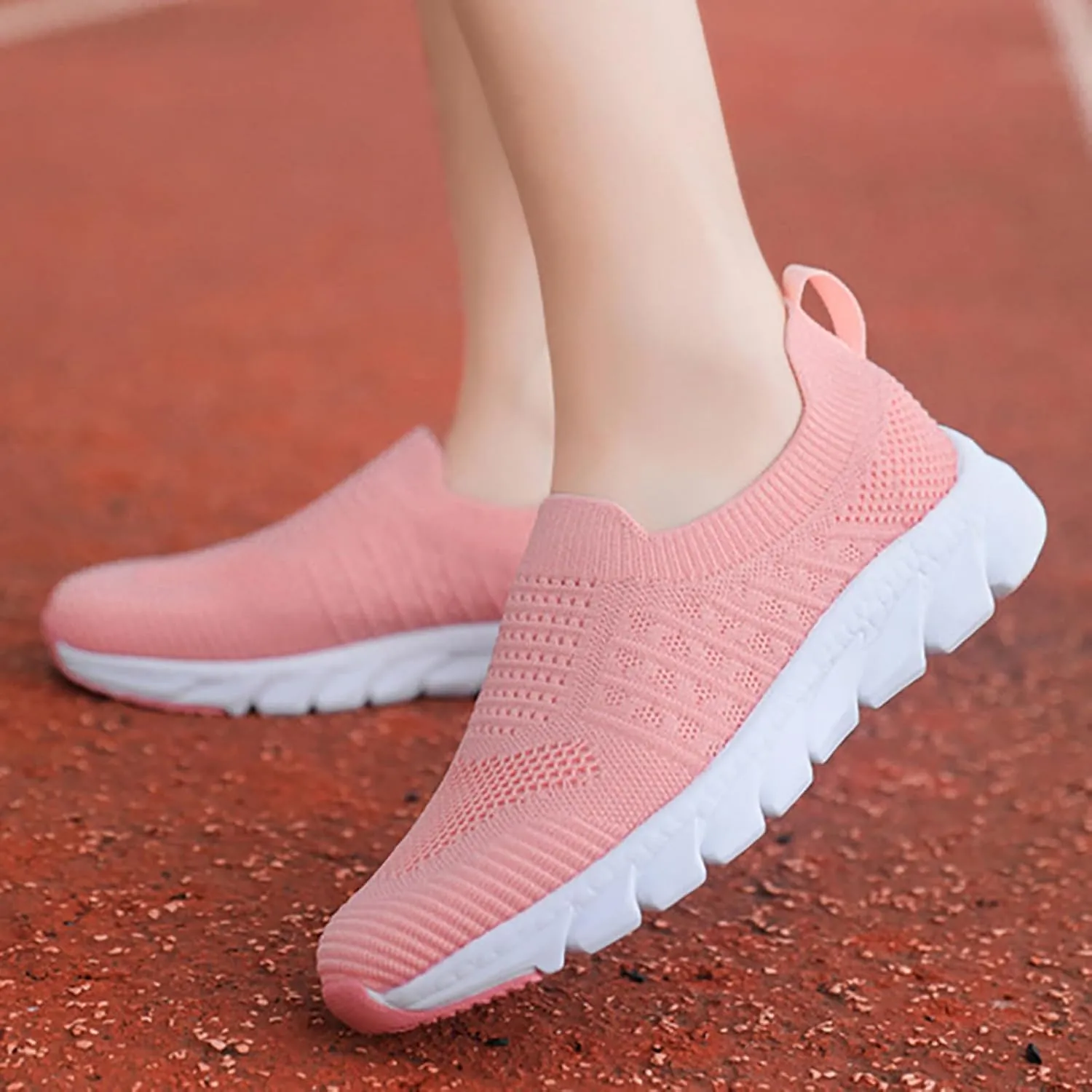Womens Slip On Walking Shoes Non Slip Running Shoes Womens Running Shoes Arch Support Black Casual Shoes Men Shoes Sneakers Brown Tennis Shoe Trainers Shoe