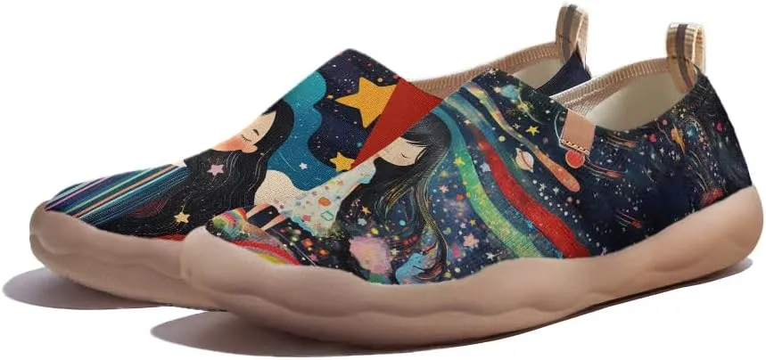 Womens Slip Resistant Travel Loafers Lightweight Flexible Casual Sneakers Colorful Comfort Walking Shoes