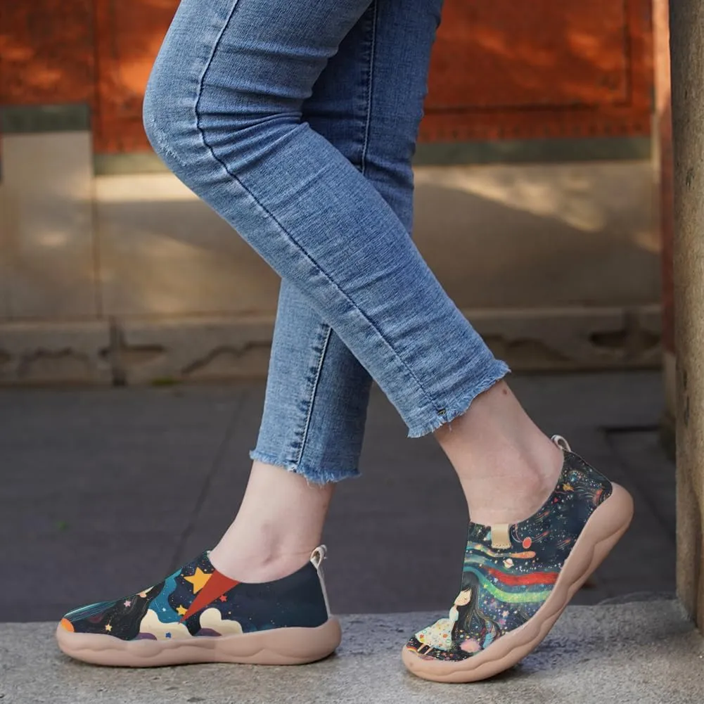 Womens Slip Resistant Travel Loafers Lightweight Flexible Casual Sneakers Colorful Comfort Walking Shoes