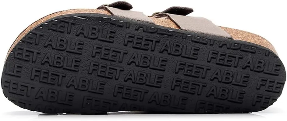 Women's Slippers,Men's and Women's Cork Mules Color-blocked Summer Shoes Open-toe Couple Flip flops Beach Soft Sandals
