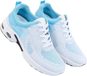 Womens Sneakers Air Cushion Running Shoes Mens Lightweight Tennis Walking Shoes Mesh Breathable Gym Work Fashion Sneakers Training Comfortable Walking Shoe Non Slip Workout Casual Sport Shoe