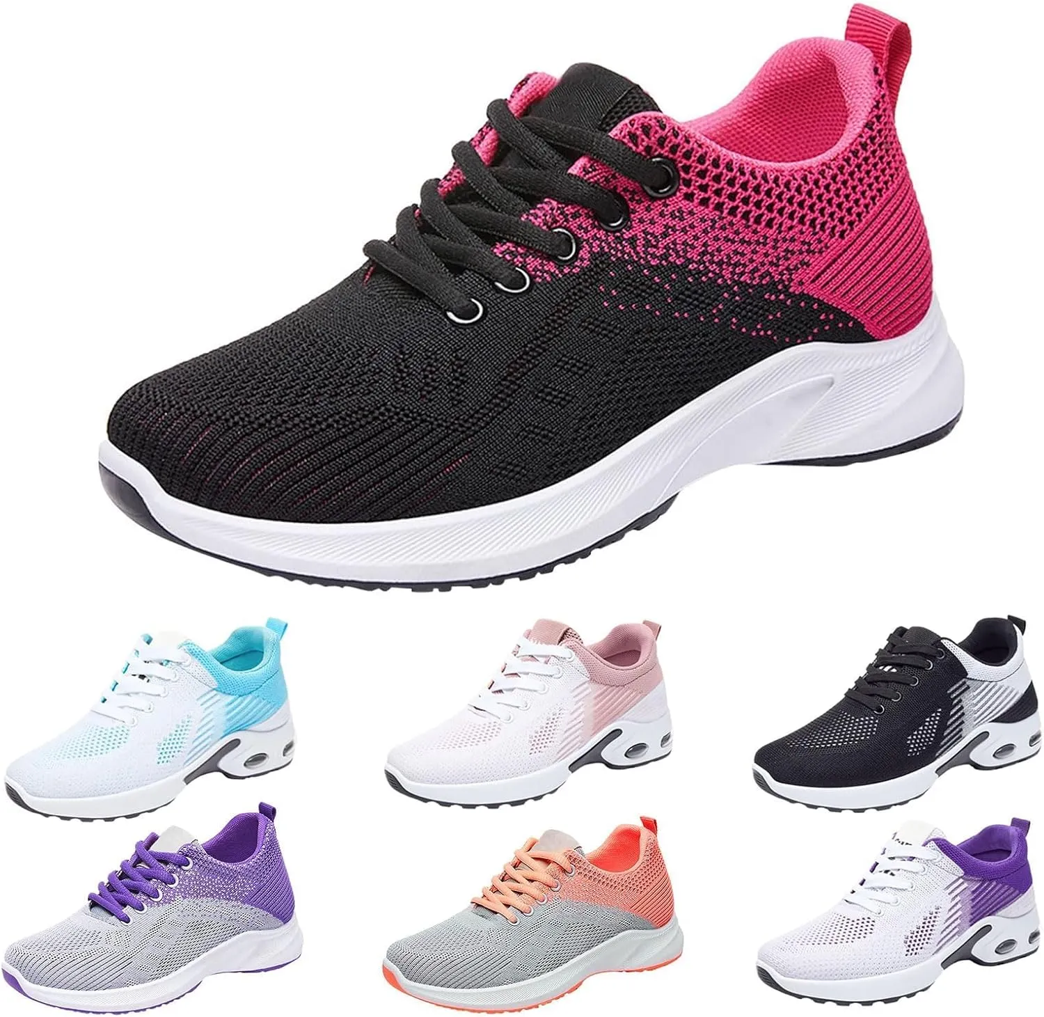Womens Sneakers Air Cushion Running Shoes Mens Lightweight Tennis Walking Shoes Mesh Breathable Gym Work Fashion Sneakers Training Comfortable Walking Shoe Non Slip Workout Casual Sport Shoe