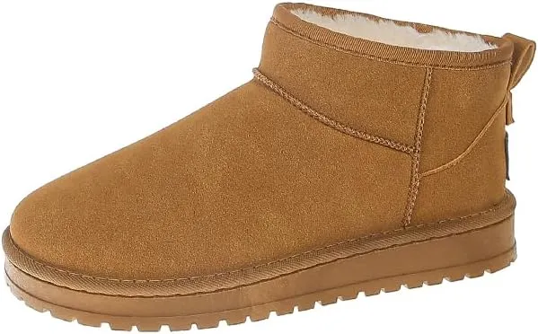 Women's Snow Boots Winter Mini Boots Warm Fur Lined Short Boots Winter Suede Snow Boots Indoor & Outdoor