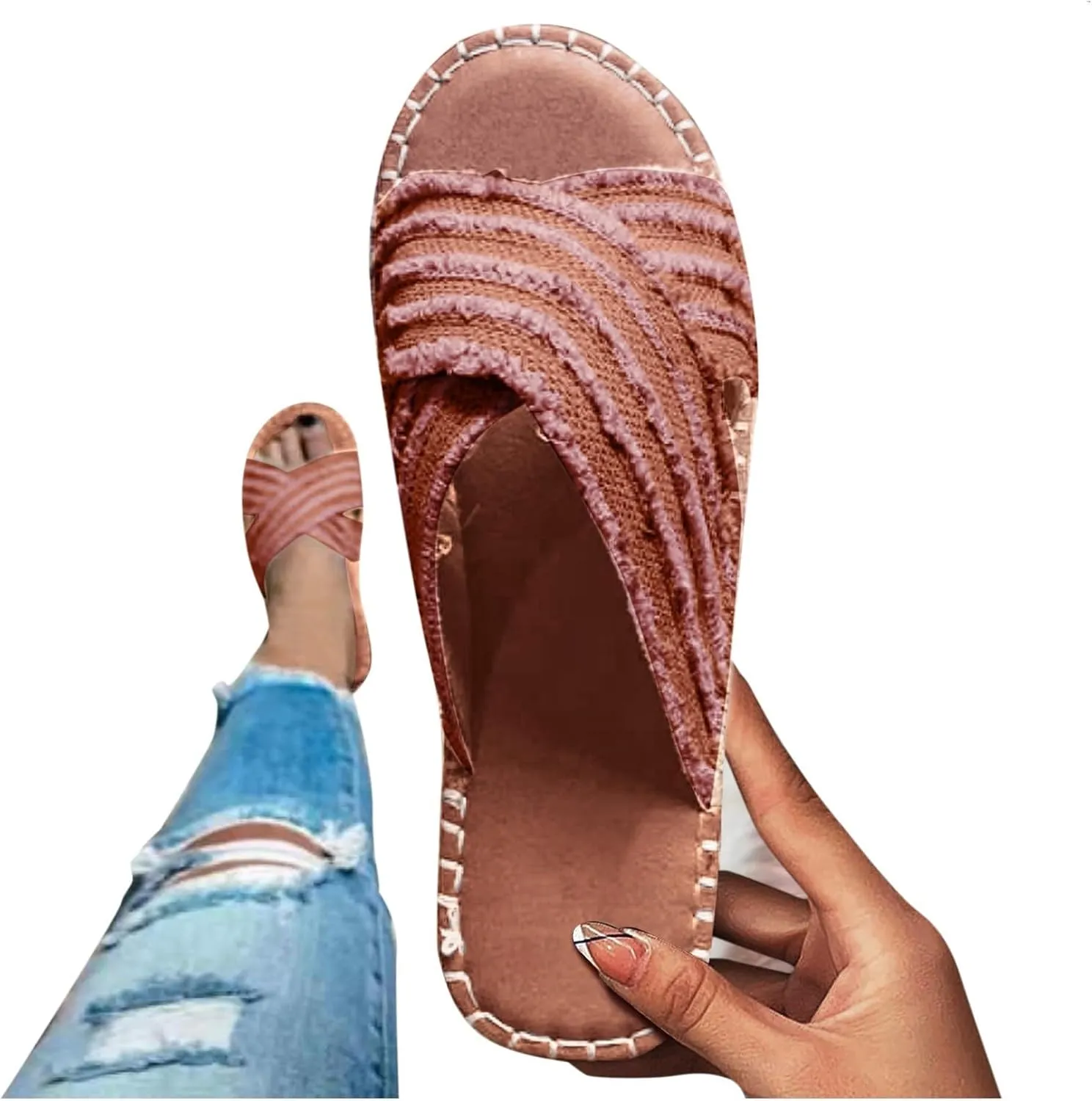 Women's Soft Flat Soled Sandal Ultimate Comfort Lightweight Slippers Pillow Slippers Women's Pillow Slippers