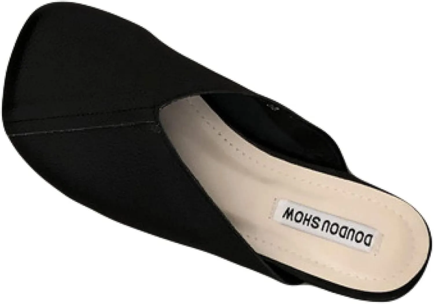 Women's Square Toe Mule Sandals, Soft Ultra-fine Fiber, Low Heel, Outdoor Walking, Backless Sandals, Slippers