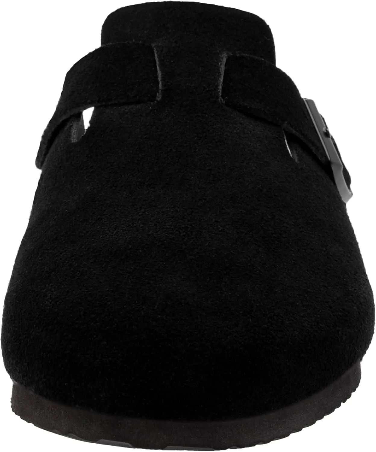 Women's Suede Clogs Men's Slip-On Mules Non-Slip Potato Shoes Arch Support Sandals with Adjustable Buckle for Indoor & Outdoor Use