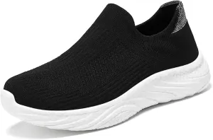 Womens Tennis Shoes Casual Fashion Sneakers Breathable Slip-On Walking Footwear for Workout Gym Sports