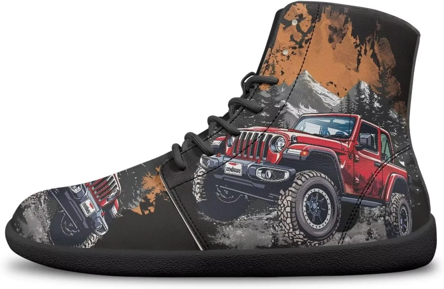 Women's Trail Running Barefoot Shoes Comfortable Zero Drop Sneakers Wide Toe Box PU Leather Casual Shoes SizeUS 6-13.5