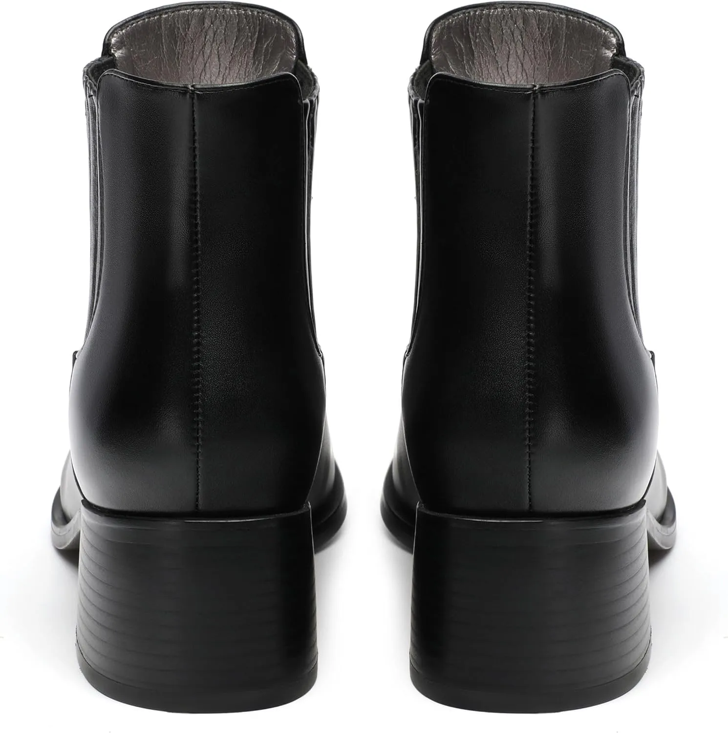Women's Vintage Elastic Chelsea Ankle Boots, Fashion Low Block Slope Heel Round Toe Fall Slope Heel Boots Shoes