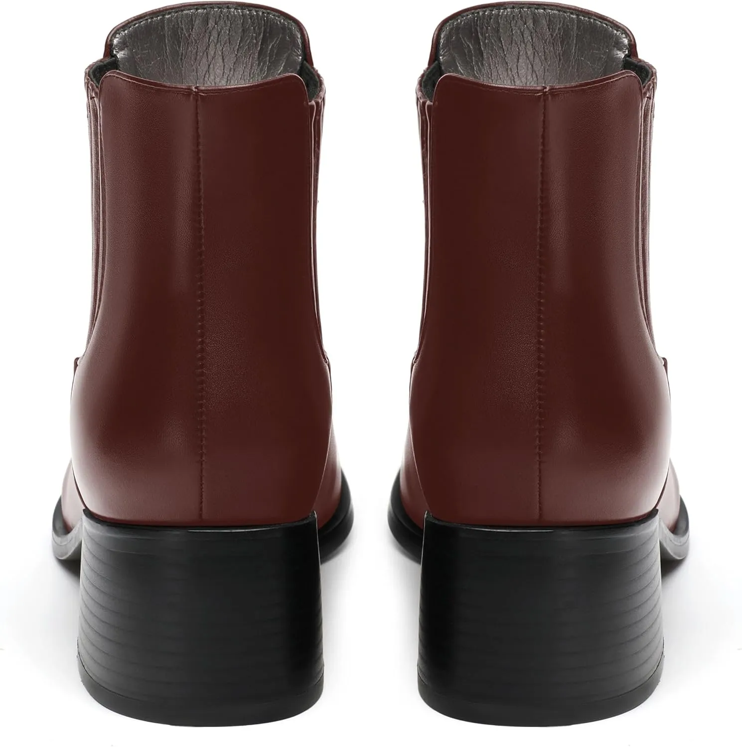 Women's Vintage Elastic Chelsea Ankle Boots, Fashion Low Block Slope Heel Round Toe Fall Slope Heel Boots Shoes