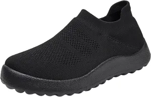 Women's Walking Shoes Cushion Comfortable Breeze Shoes Tennis Shoes Womens Boots Casual Work Shoes Platform Sneakers Slip On Tennis Shoe White Loafers