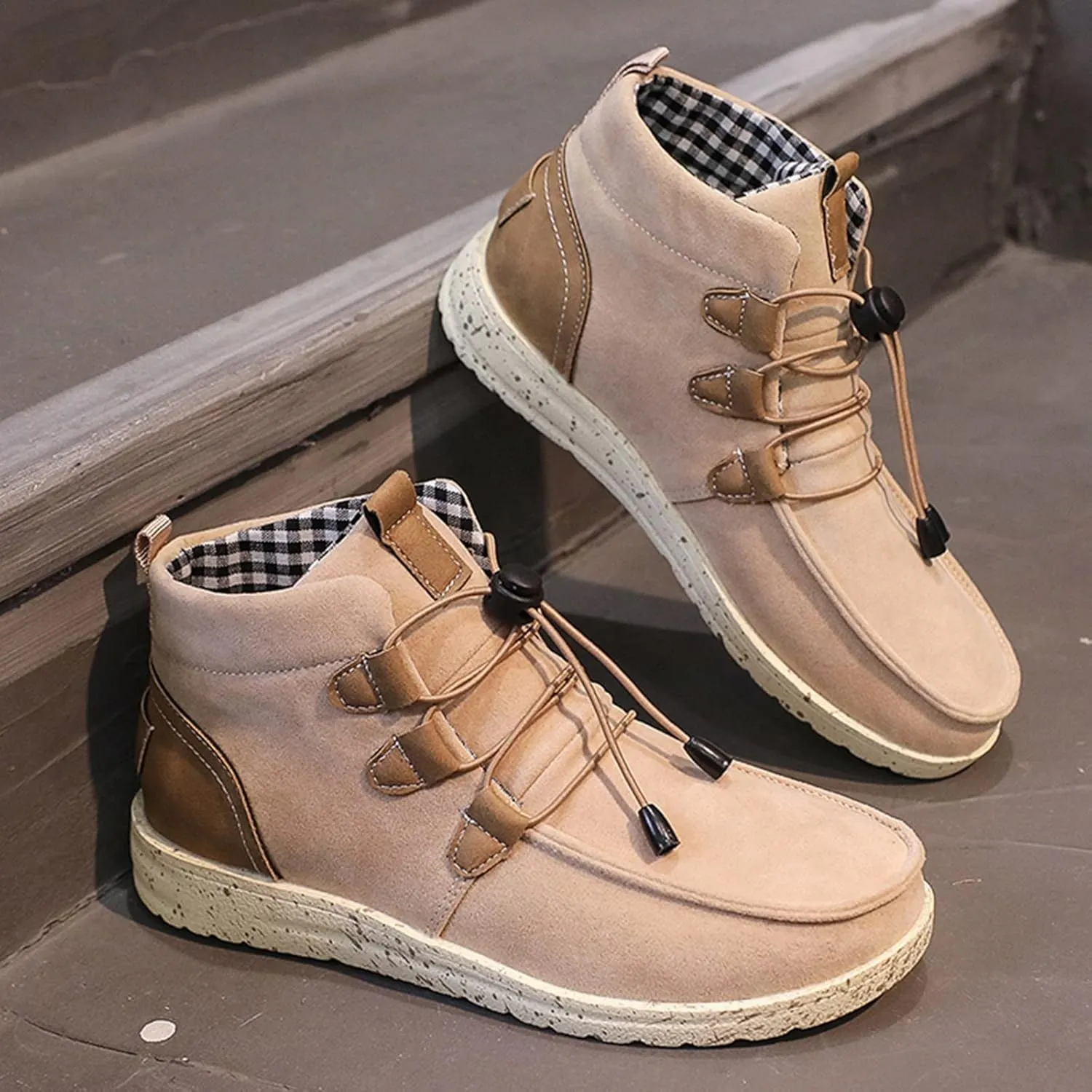 Womens Winter Laced-Front Ankle Boots,Warm Casual Fashion Comfortable Shoes