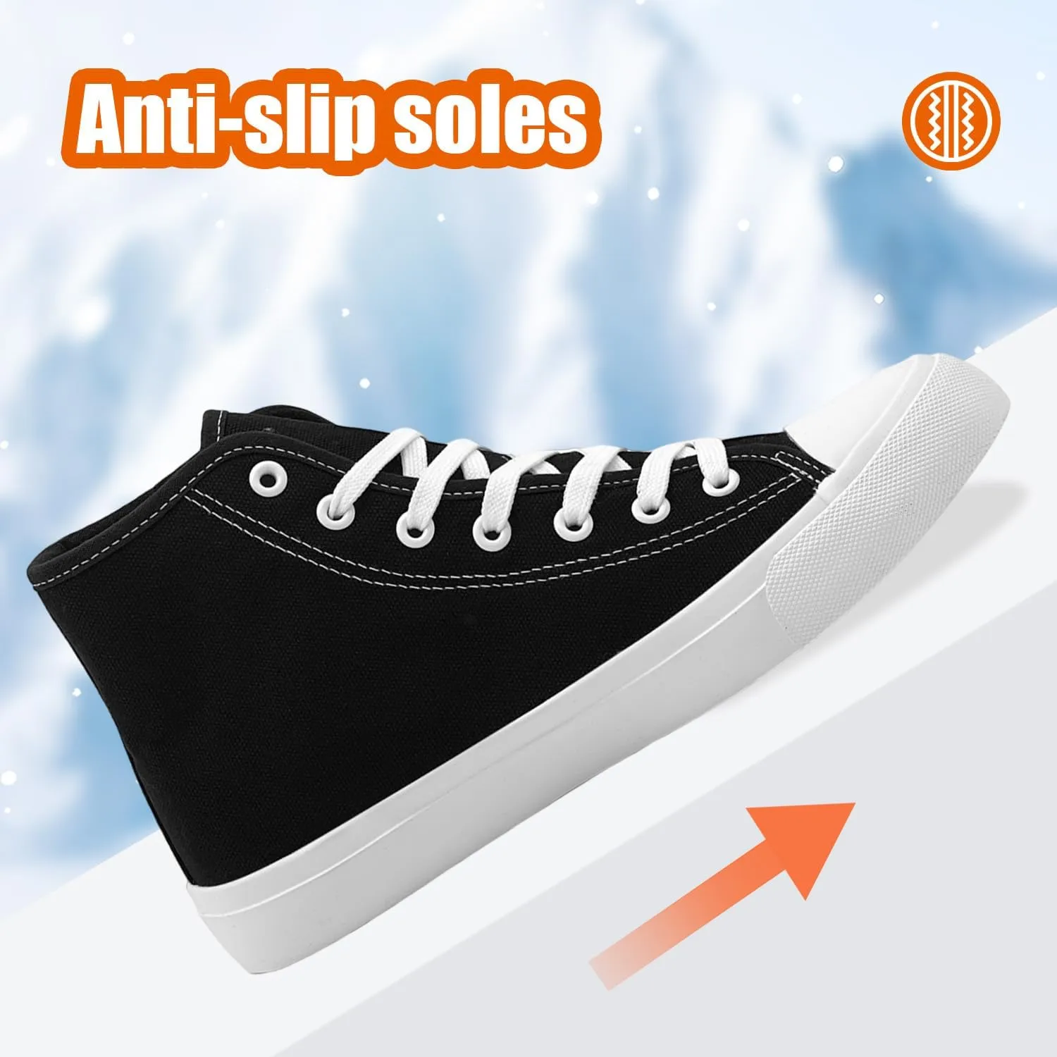 Womens Winter Snow Boots High Top Warm Canvas with Fur Lined Ankle Winter Sneakers