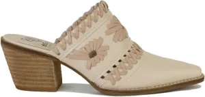 Women's Woven Block Heel Mules Stacked Block Heels Mules Comfort Pointed Toe Backless Slip on Slides Loafer Shoes