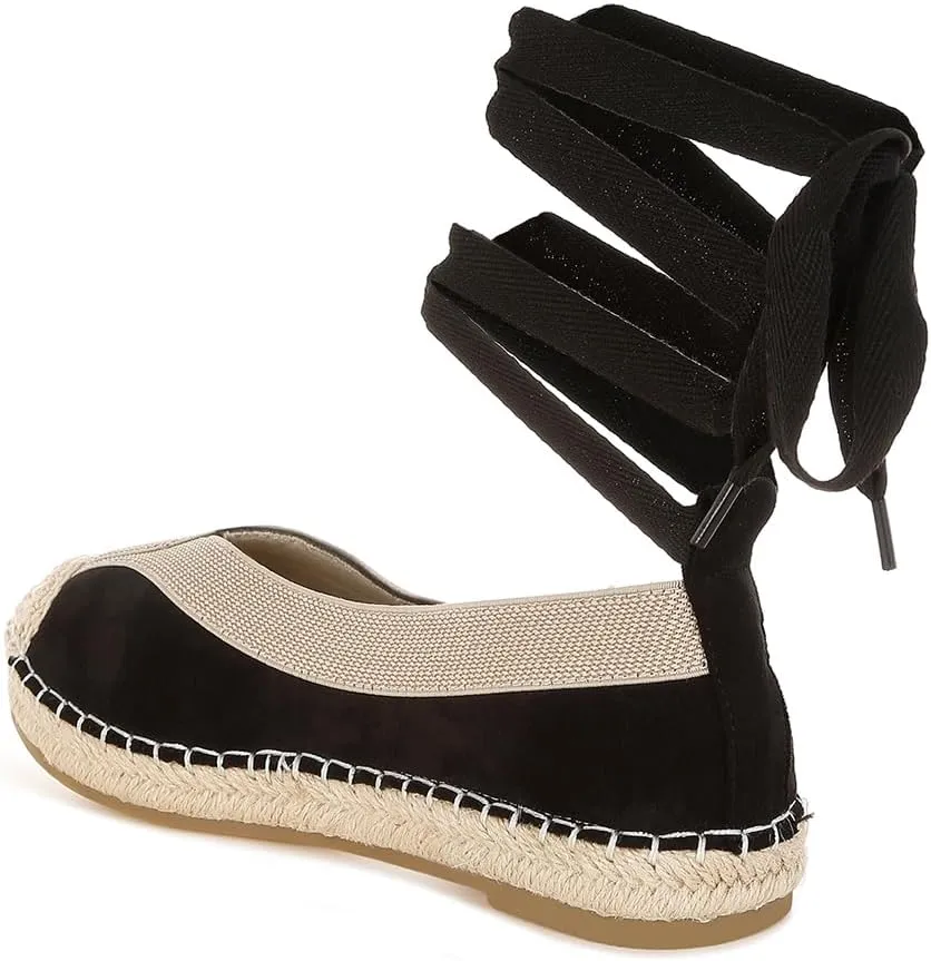 Yalva Microfiber Detachable Lace Espadrilles