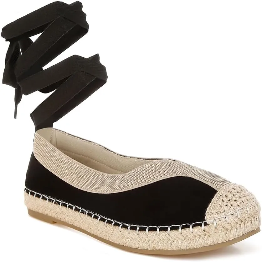 Yalva Microfiber Detachable Lace Espadrilles