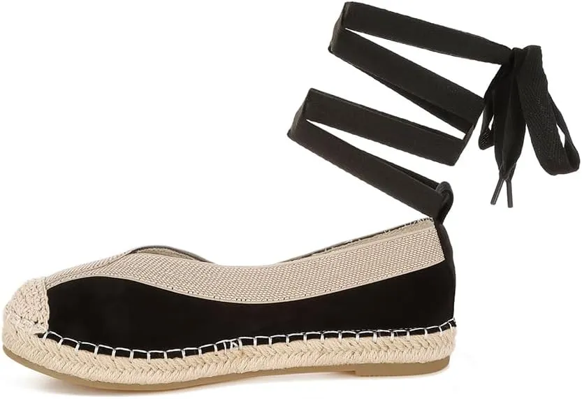 Yalva Microfiber Detachable Lace Espadrilles