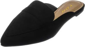 YDN Women Causal Slide Mules Comfy Flats Loafers Poined Toe Slipper Slip On Backless Sandals Fashion Dressy Summer Shoes