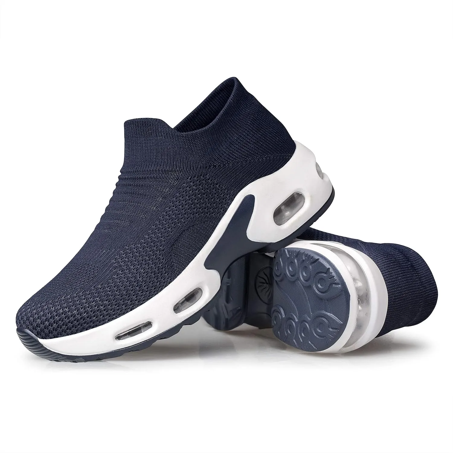 YHOON Women's Walking Shoes Slip-on - Sock Sneakers Ladies Nursing Work Air Cushion Mesh Casual Running Jogging Shoes