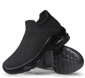 YHOON Women's Walking Shoes - Sock Sneakers Slip on Mesh Platform Air Cushion Athletic Shoes Work Nurse Comfortable