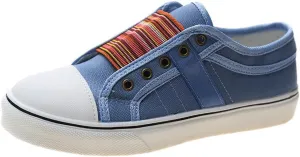YIBLBOX Women's Canvas Slip on Sneakers Casual Slip on Walking Shoes Womens Flat Dress Shoes Non Slip Work Shoes