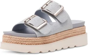 Yishaweiqi Espadrilles Platform Sandals for Women Comfortable Raffia Flatform Sandals Adjustable Buckle Straps Woven Straw Crochet Flat Slide Sandals Summer Beach Shoes