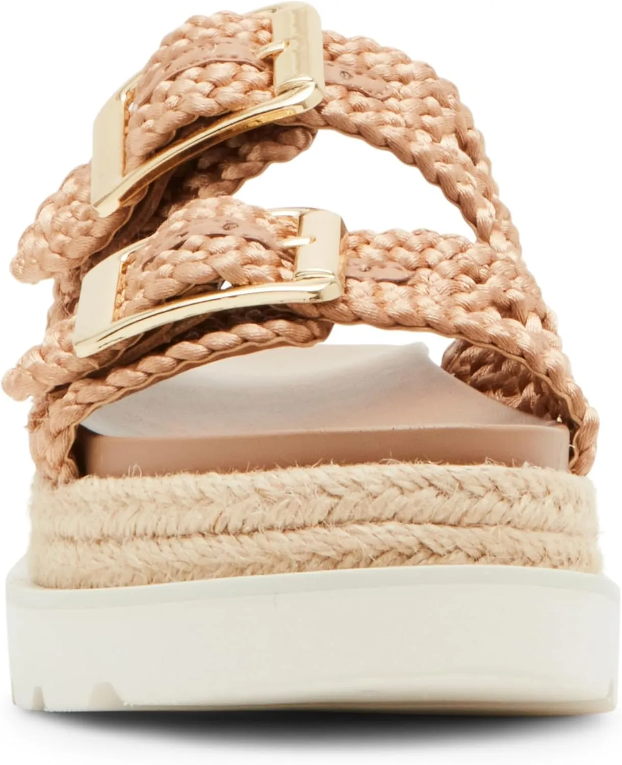 Yishaweiqi Espadrilles Platform Sandals for Women Comfortable Raffia Flatform Sandals Adjustable Buckle Straps Woven Straw Crochet Flat Slide Sandals Summer Beach Shoes