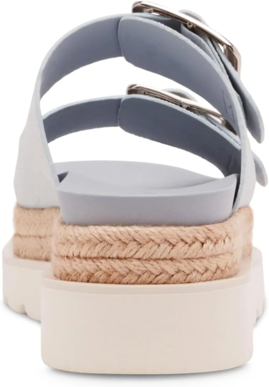 Yishaweiqi Espadrilles Platform Sandals for Women Comfortable Raffia Flatform Sandals Adjustable Buckle Straps Woven Straw Crochet Flat Slide Sandals Summer Beach Shoes