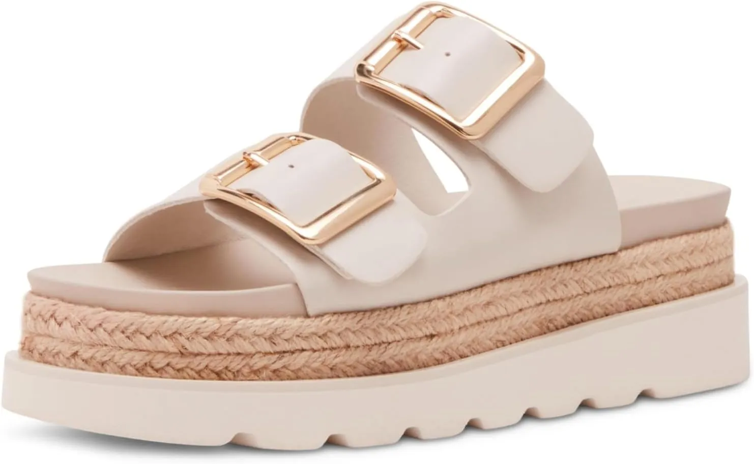 Yishaweiqi Espadrilles Platform Sandals for Women Comfortable Raffia Flatform Sandals Adjustable Buckle Straps Woven Straw Crochet Flat Slide Sandals Summer Beach Shoes