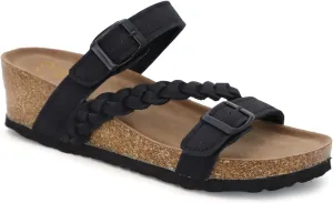 YOKI LORAYN-02 Women's Wedge Sandals Cork Bottom Double Buckle with Braided Strap, Platform Sandals Women, Arch Support Sandals Women's Summer Sandals