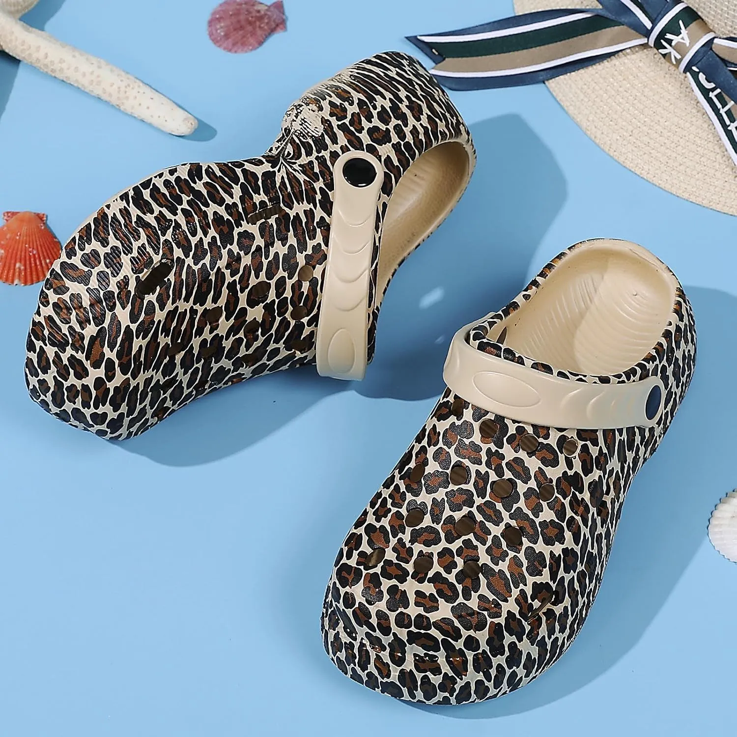YUKTOPA Women's Platform Clogs Slip On Garden Shoes Lightweight Non Slip Beach Pool Sandals Indoor Outdoor Walking Slippers