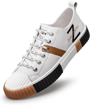 ZRO Men's Leather Sneakers, Casual and Fashion Shoes for Men'S03300