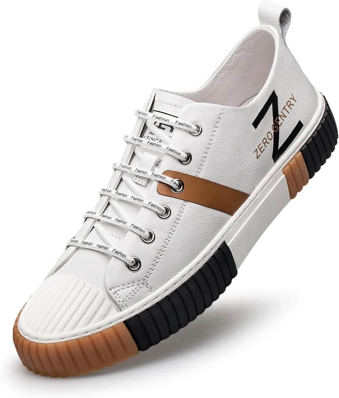 ZRO Men's Leather Sneakers, Casual and Fashion Shoes for Men'S03300