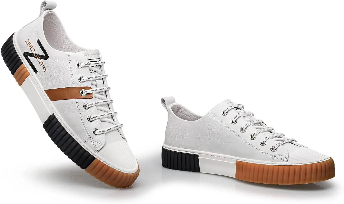 ZRO Men's Leather Sneakers, Casual and Fashion Shoes for Men'S03300