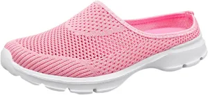ZSpzx Quick Dry Casual Boat Shoes for Women Slip On Low Top Mesh Breathable Elastic Athletic Closed Toe Tennis Running Sneakers r Ladies Flat Fashion Casual Shoe for Gym Travel Daily Wear