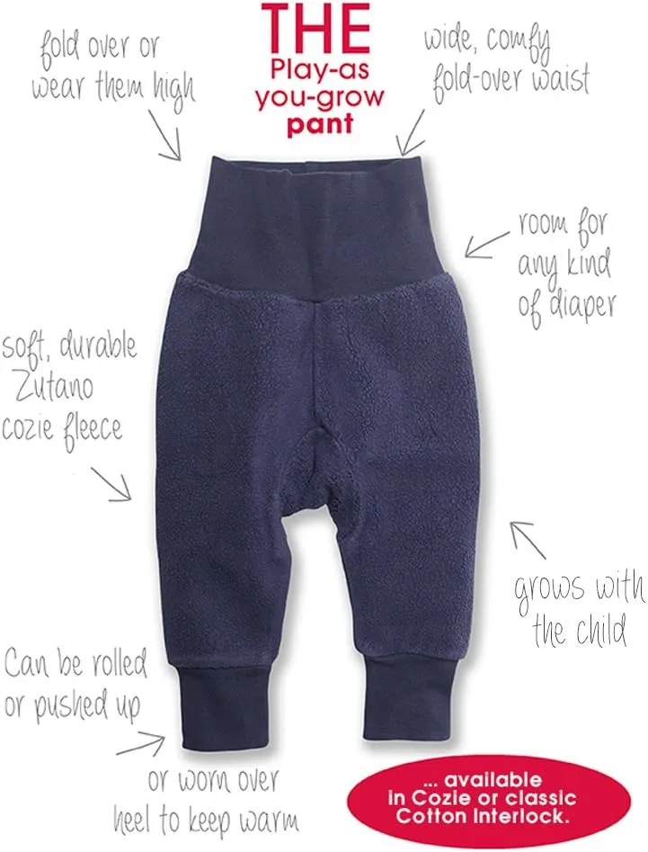 Zutano Unisex Baby Cozie Fleece Cuff Pants, Baby Sweatpants for Boys and Girls